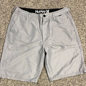 Hurley Men's Light Gray Polka Dot Shorts